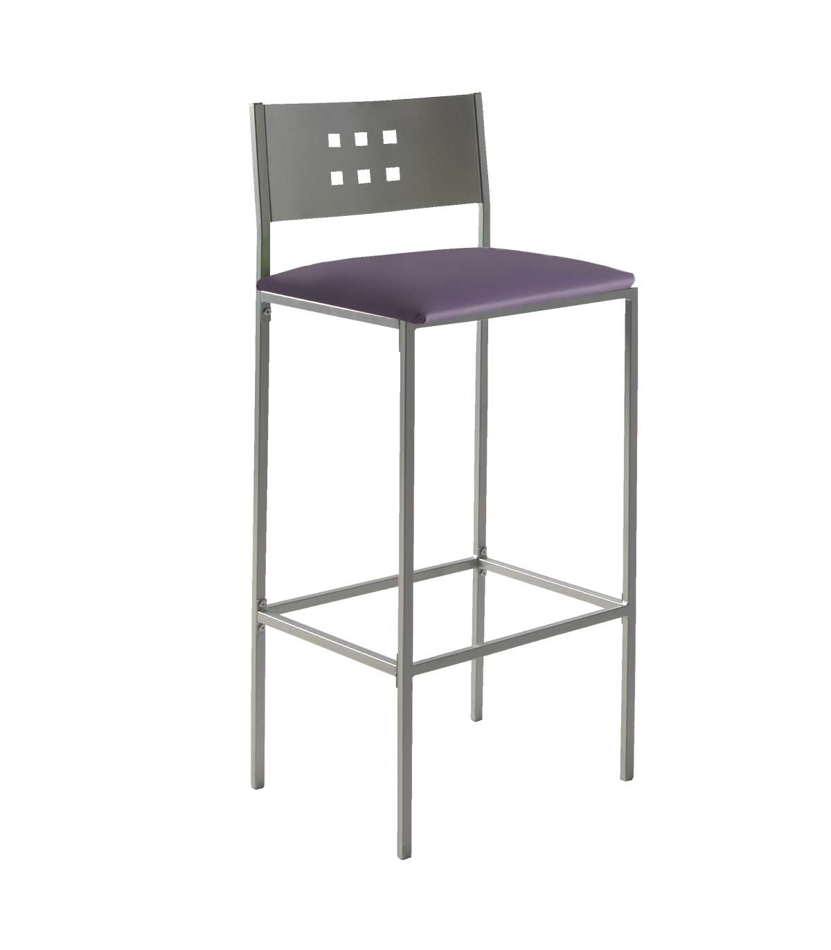 Pack De 4 Taburetes Lía En Polipiel Morado, 41 X 48 X 104 Cm (largo X Ancho X Alto)_0