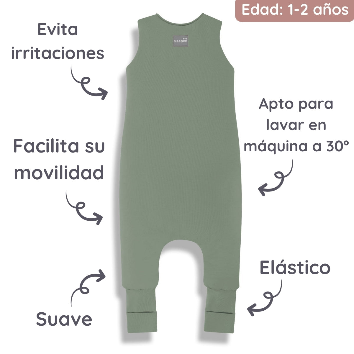 Sacos De Dormir Con Piernas T-s Jersey Algodón Grey