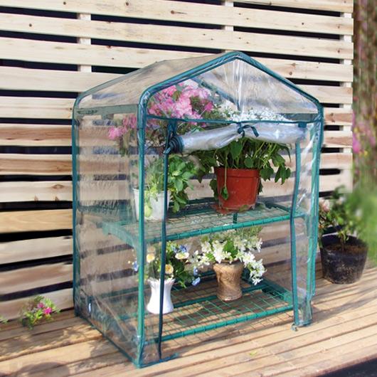 Invernadero verde de 2 baldas 69x49x93cm FATTY 2