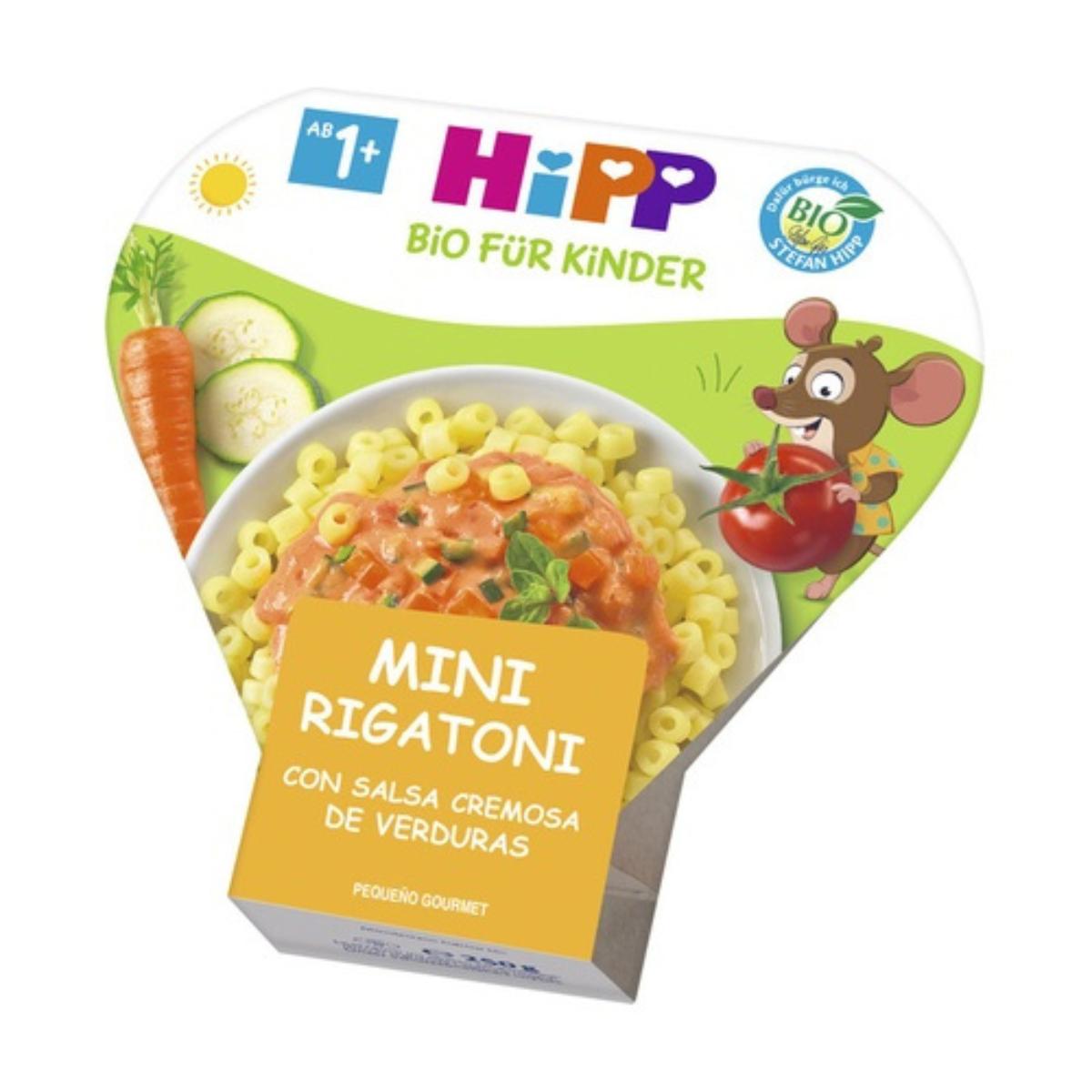 Mini rigatoni con salsa cremosa de verduras  HIPP 250 g.