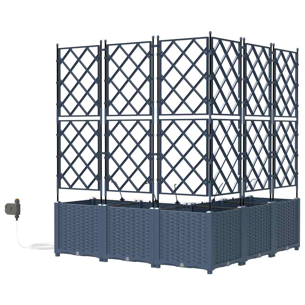 Macetero De Jardín Gris 40 X 40 X 125,5 Cm Pp_5
