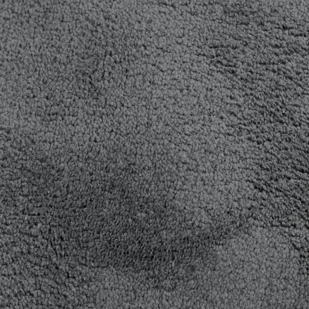 Alfombra De Pelo Corto Oviedo Gris Antracita Ø 280 Cm / Vetonek_5