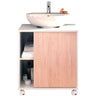 Mueble Baño Bajo Lavabo Pie Armario Auxiliar Para Lavabos Con /sin Pedestal 64x59x45 Almacenaje, Briebe, Esencia, Blanco
