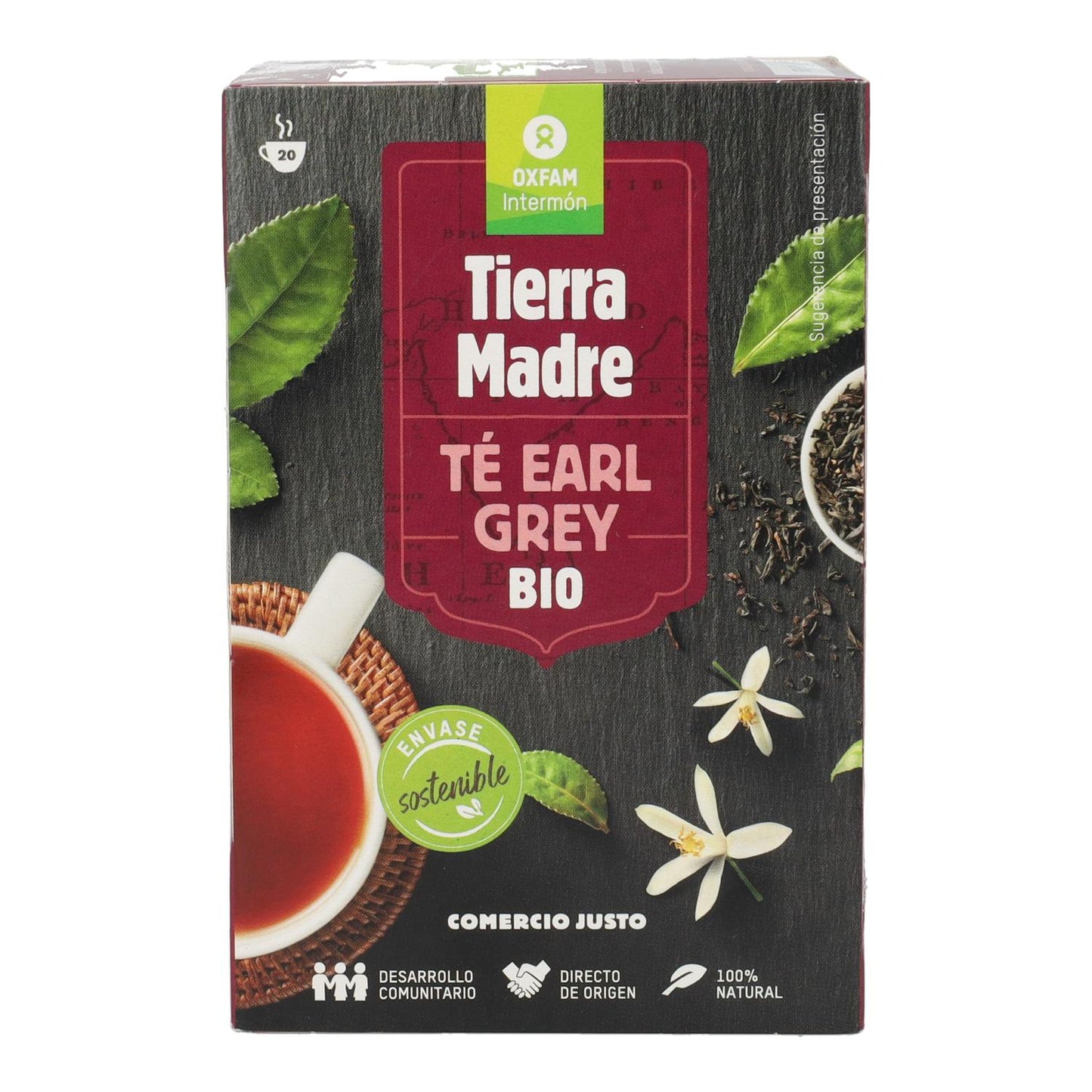 Té negro earl grey Comercio Justo bio Tierra Madre Oxfam Intermón 40 g