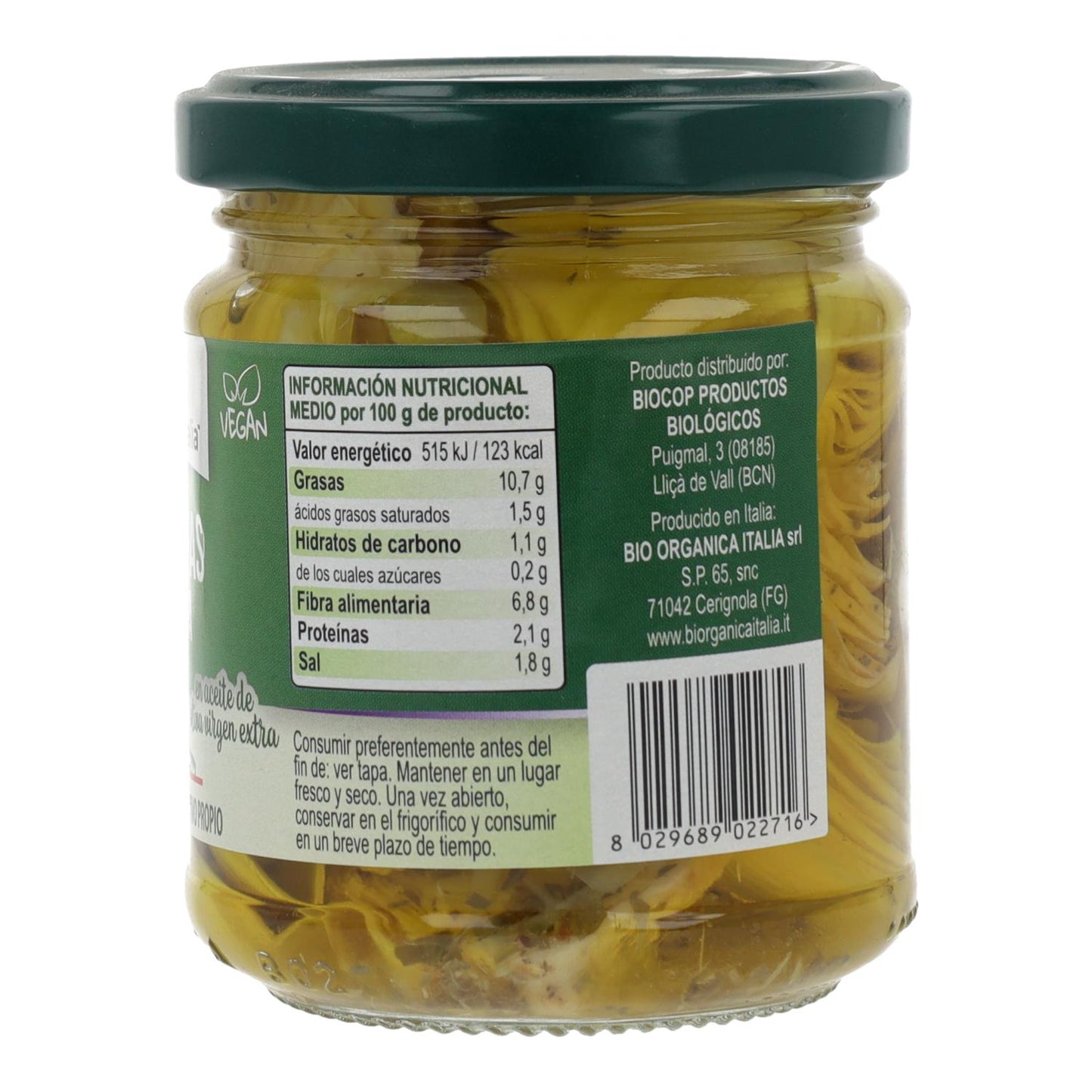 Alcachofas a la Brasa en Aceite Bemeter Bio Organica Italia 190 GR