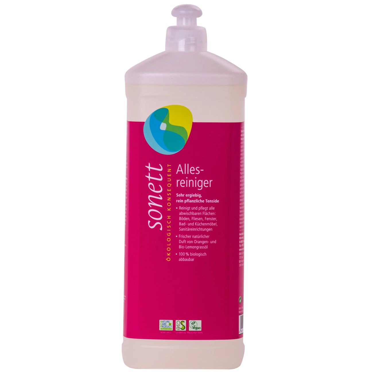 Limpiador Multiusos 1 Litro, Limpiador Hogar, Limpiador Natural, Sonett_0
