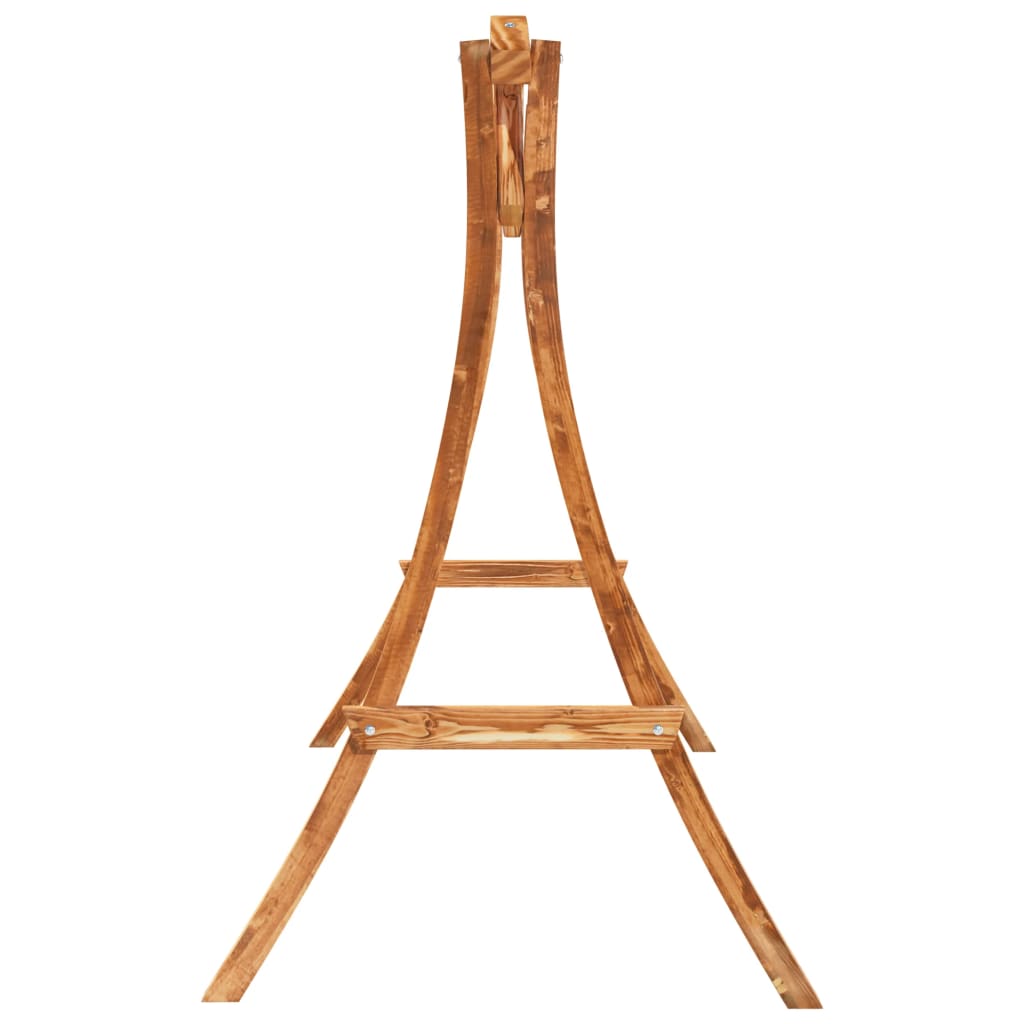 Vidaxl Columpio Con Cojín Madera Maciza Abeto Con Acabado De Teca_5
