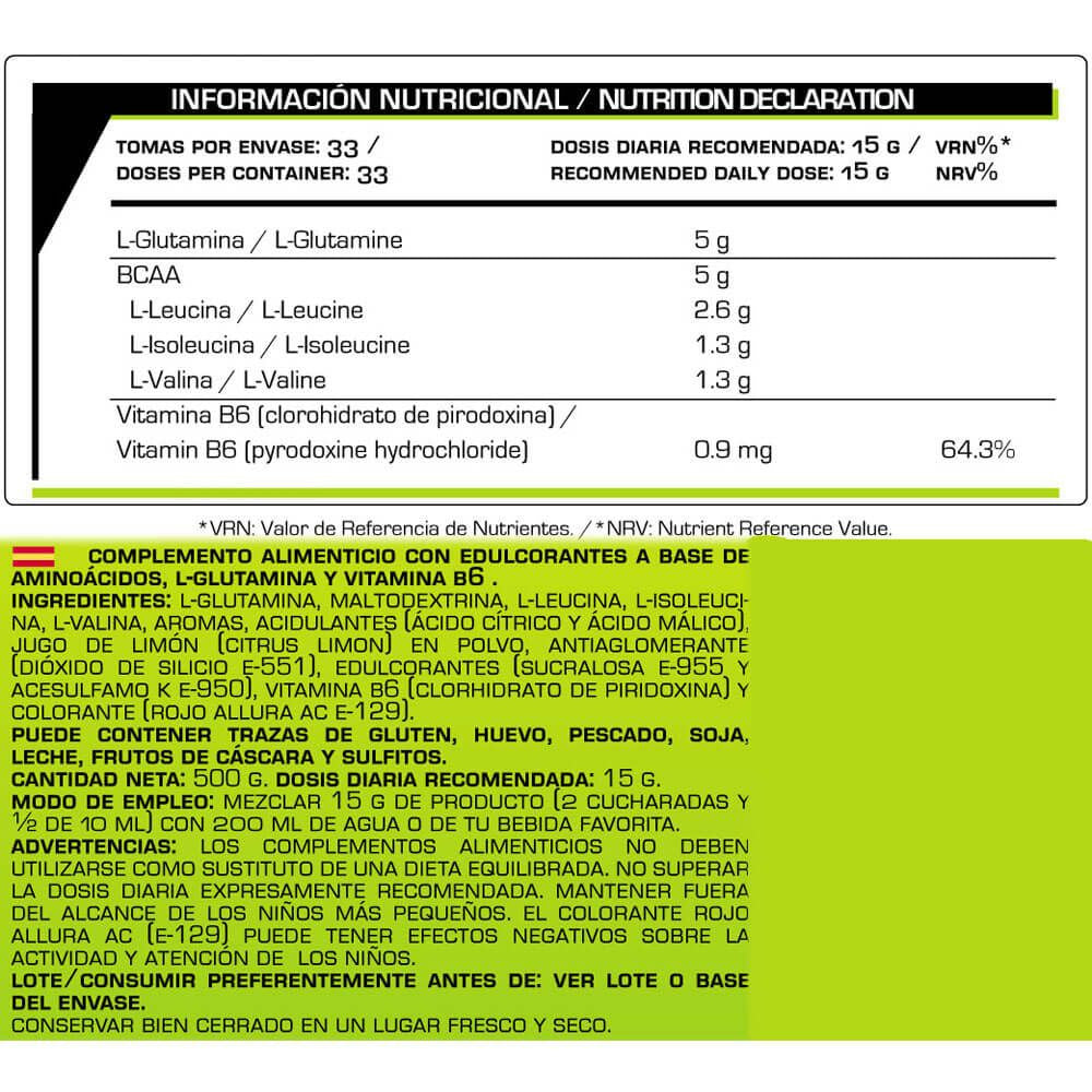 Bcaa + Glutamina - 500g - Ponche De Frutas - Bcaa + Glutamina - Iron Addict Labs_5