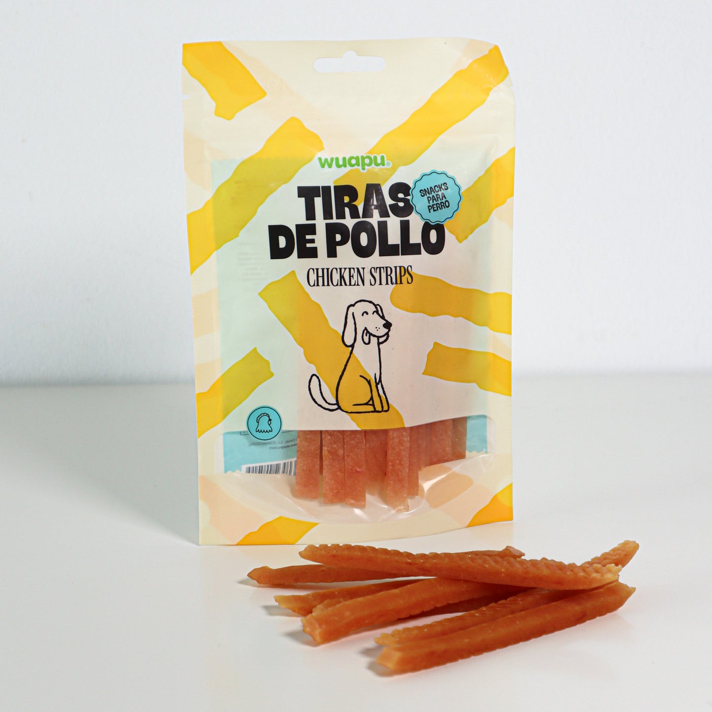 Snack Para Perro En Tiras De Pollo Desecado Wuapu