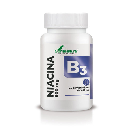 Vitamina B3 Lib. Sostenida, Soria Natural, 30 comprimidos