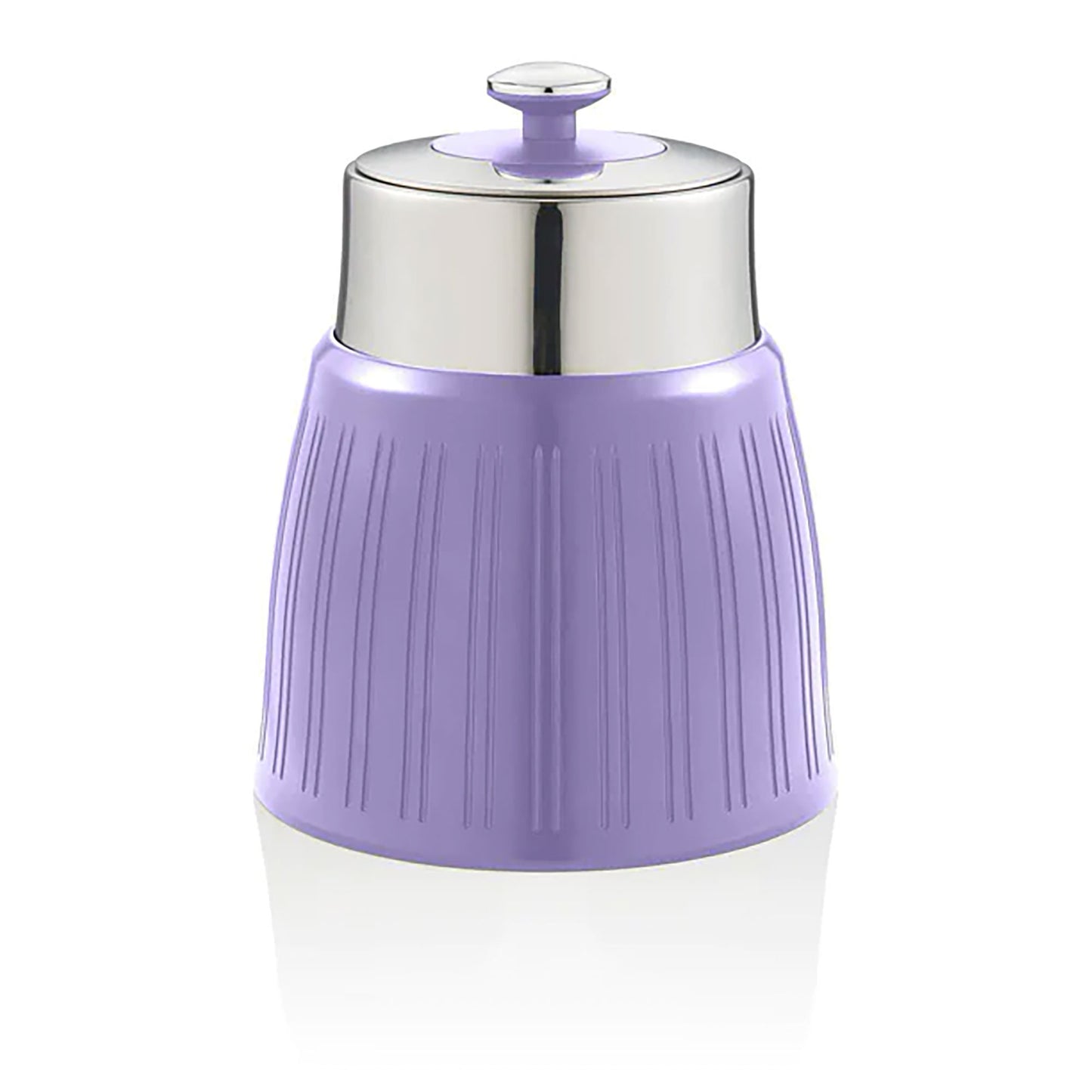 Set 3 Botes Cocina Almacenaje 1,2 L, Plástico Y Acero Inox, Especias, Té ,café, Retro, Vintage Swan Swka1024purn, Morado_2