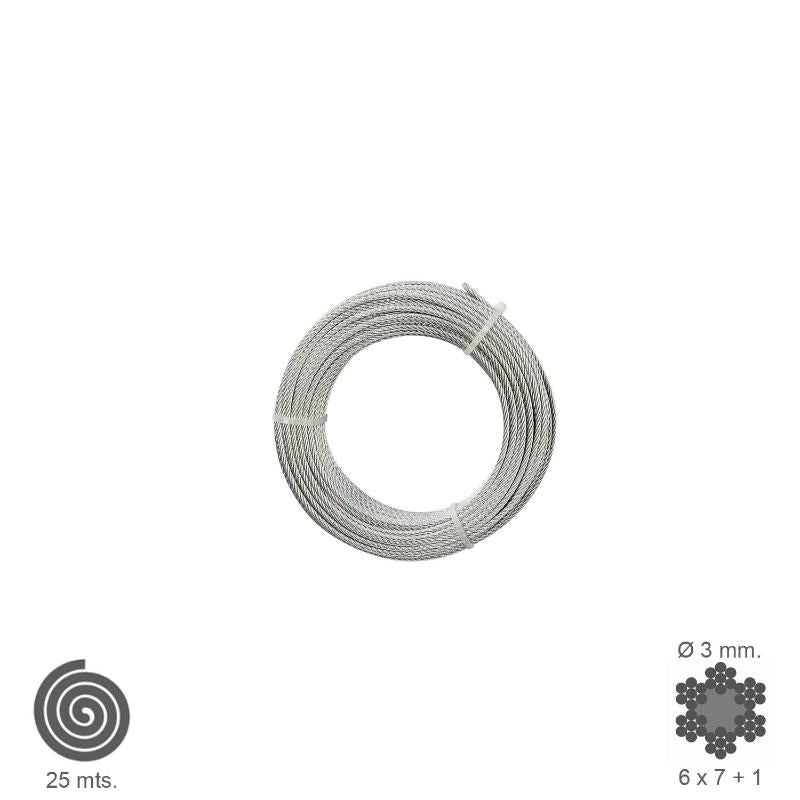 Cable Galvanizado 3 Mm. (rollo 25 Metros) No Elevacion_0