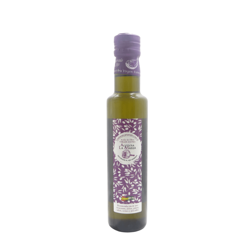 Aceite De Oliva Virgen Extra Macerado Al Ajo Morado 25 Cl Cristal