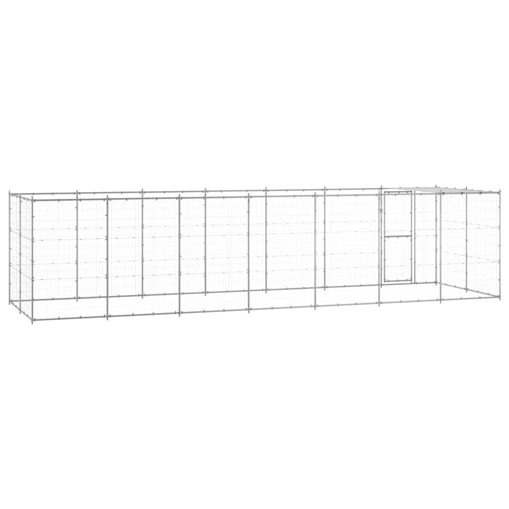 Perrera De Exterior De Acero Galvanizado Con Techo 16,94 M²_5