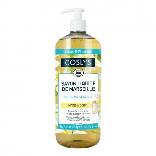Jabón de marsella al aroma de flor de naranjo Coslys 1L