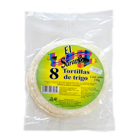 Tortillas de Trigo 15cm (8uds) (Formato Tienda) El Sarape 170g