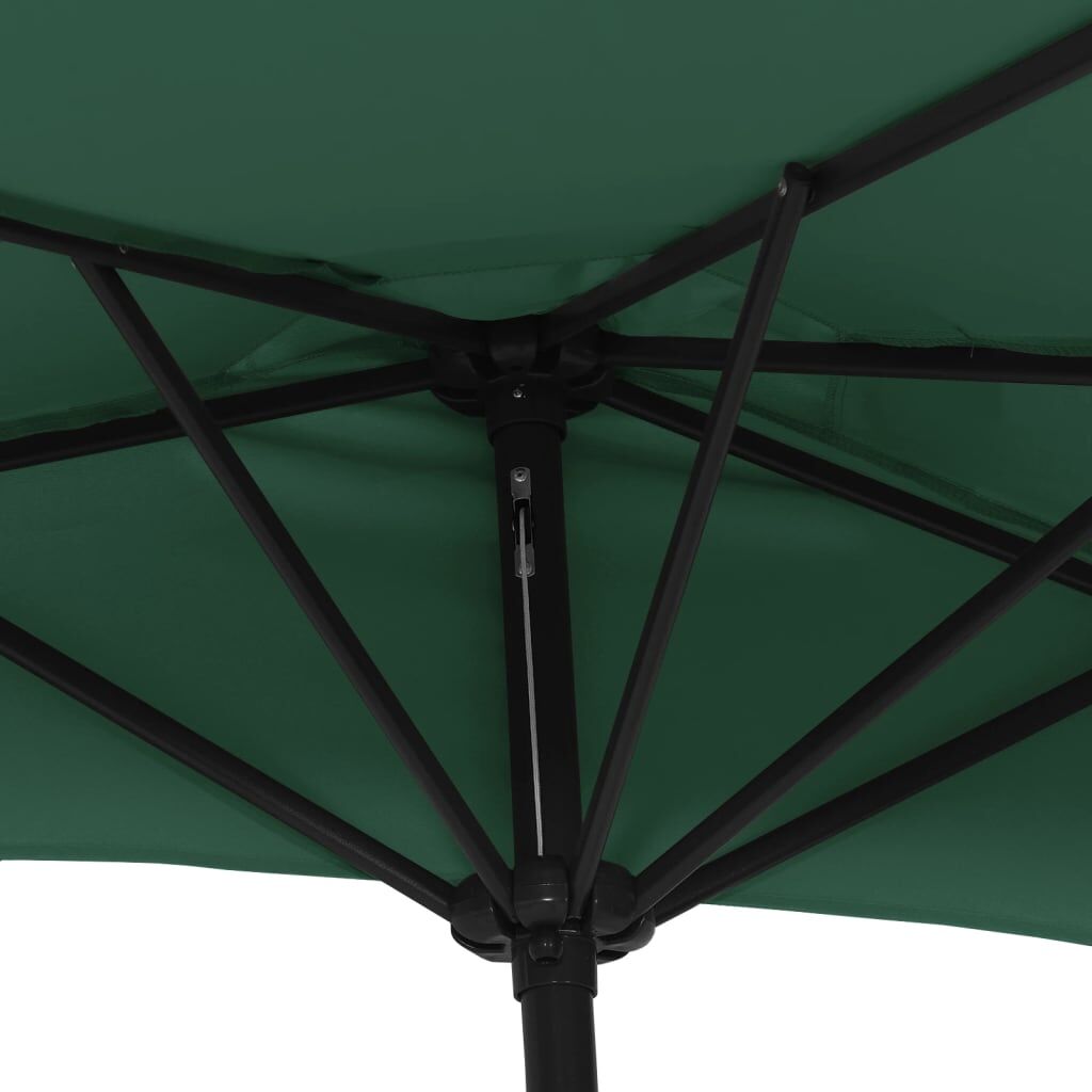 Vidaxl Sombrilla De Balcón Semicircular Palo Aluminio Verde 300x155cm_4