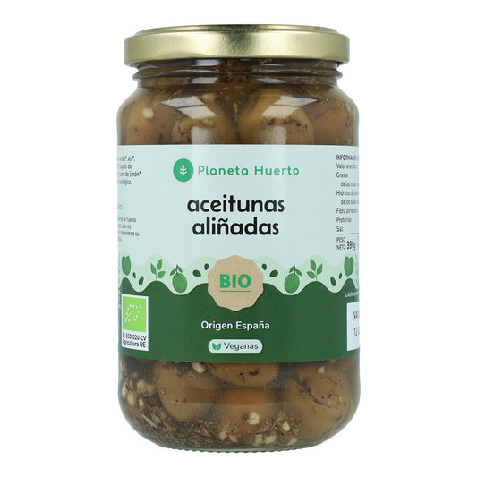 Aceitunas verdes aliñadas Eco Planeta Huerto 390g