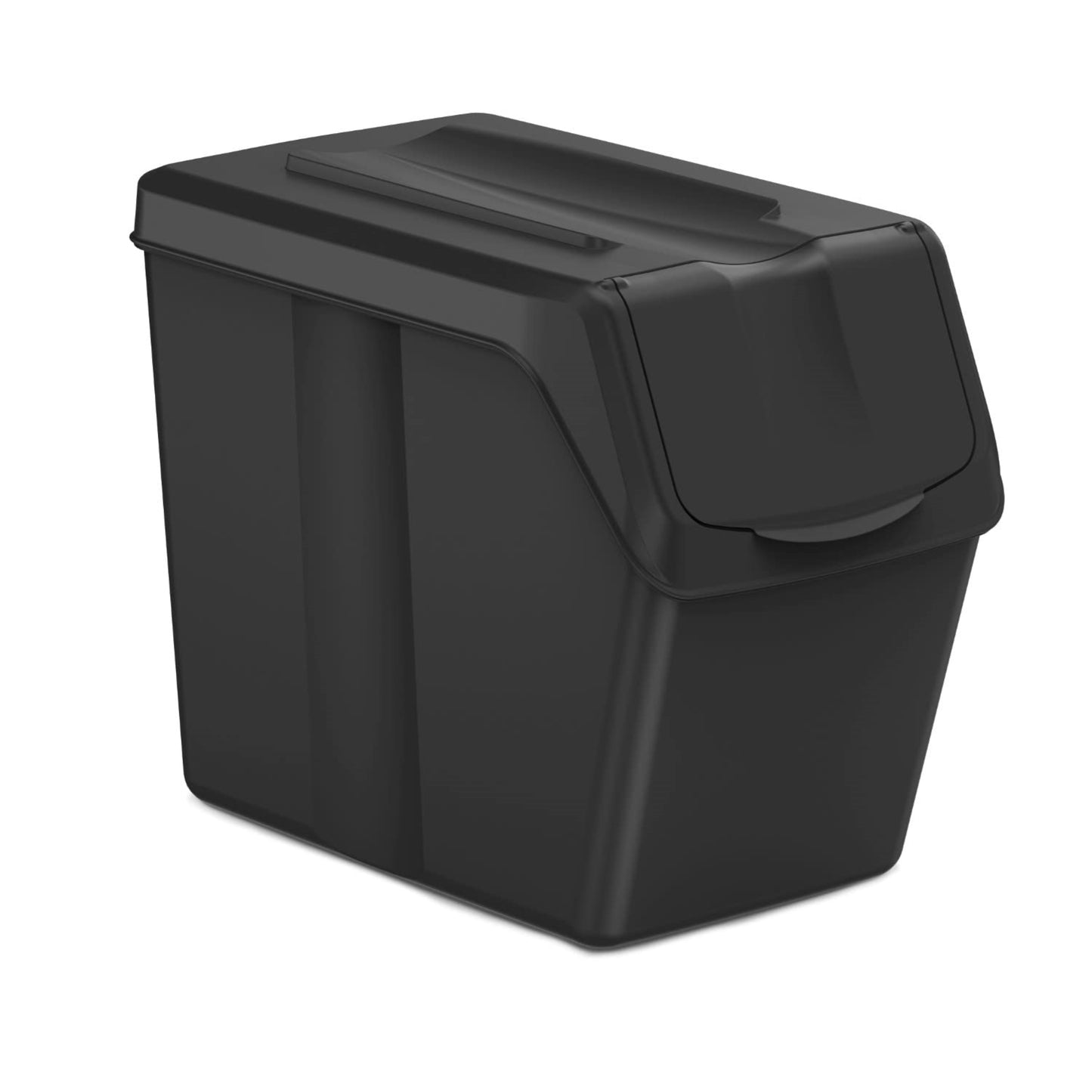 Set De 3 Cubos De Basura Keden Sortibox 100% Plástico Reciclado, Negro, Volumen 3x20l_1