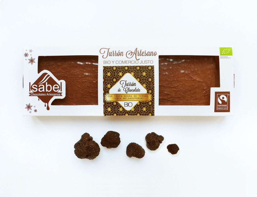 Turrón Artesano Bio Chocolate Con Trufa Negra De Teruel – Tuber Melanosporum-, 200 G_0