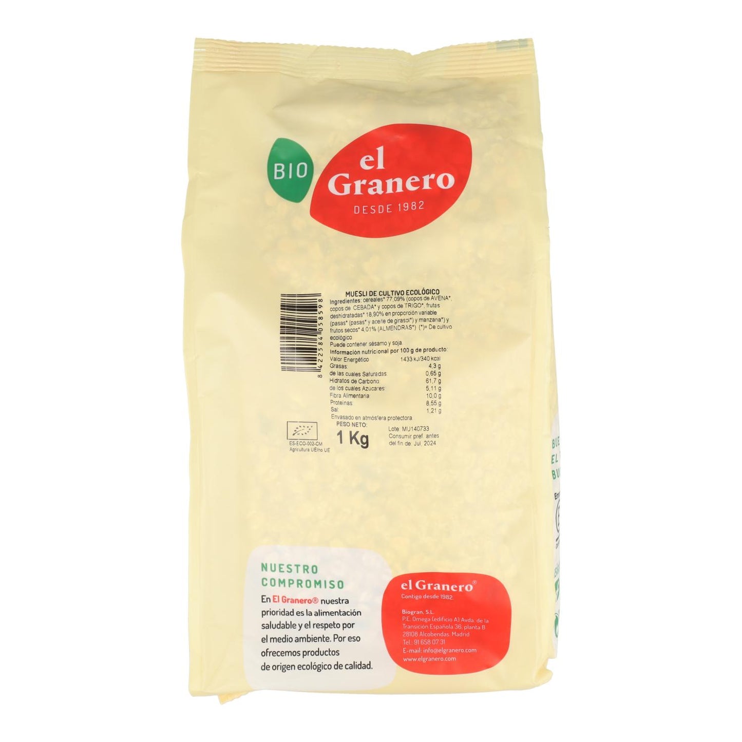 Muesli Bio El Granero 1 kg