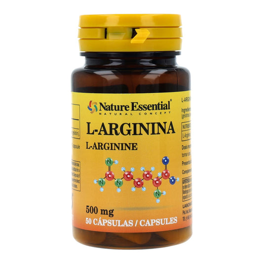 L-Arginina 500 mg  Nature Essential, 50 Cápsulas
