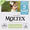 Pañales Moltex Pure & Nature T5 (13-18 kg), 44 Uds