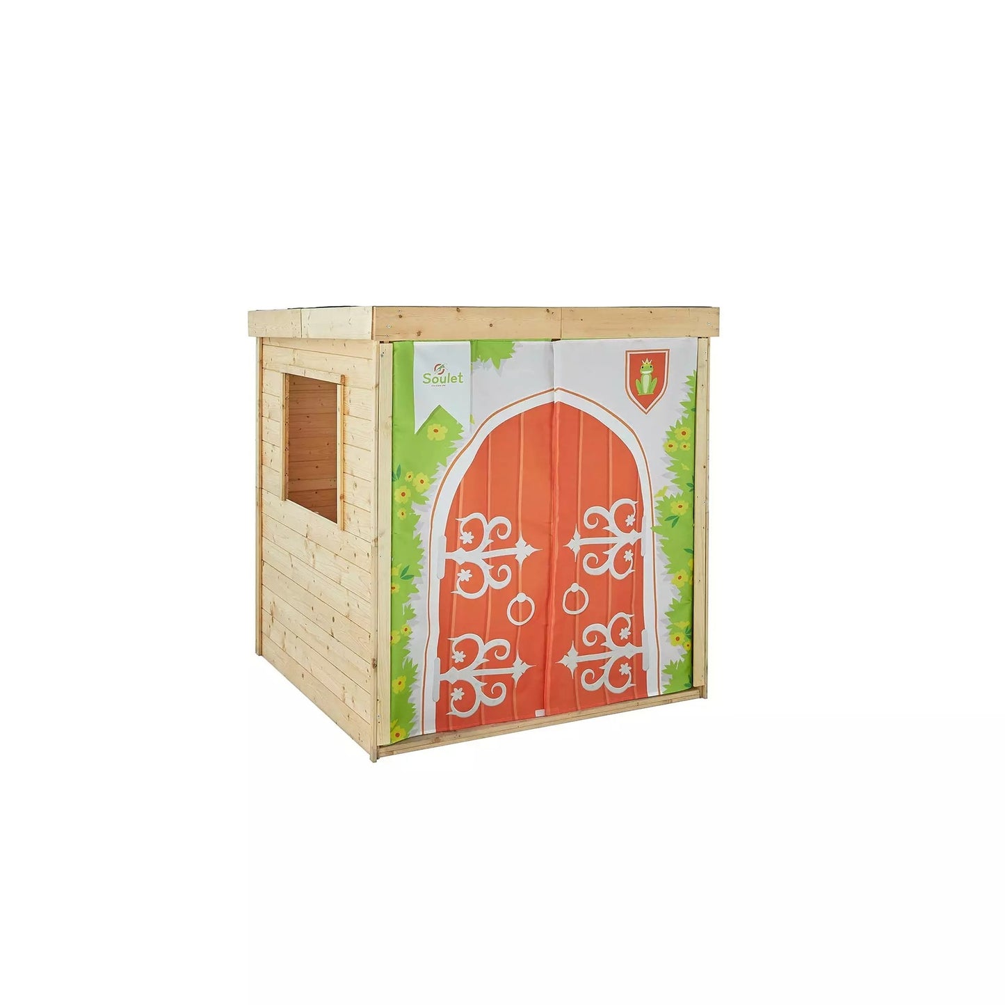 Casita infantil de madera con cortina Princesse Soulet