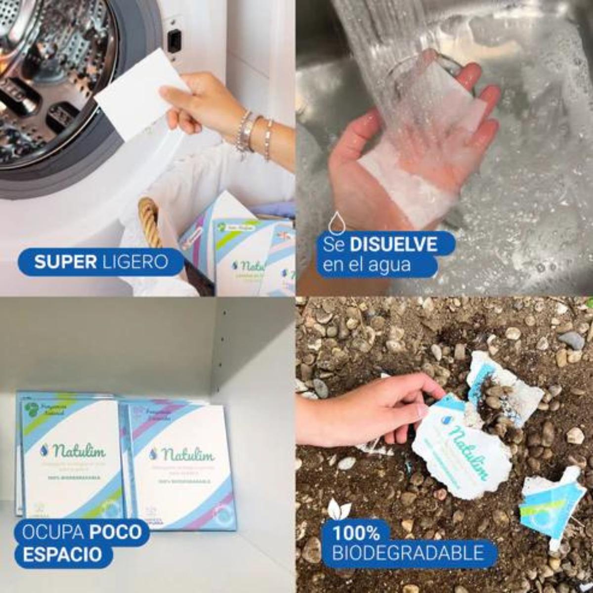 Eco Tiras de Lavar sin fragancia, Natulim, 40 lavados