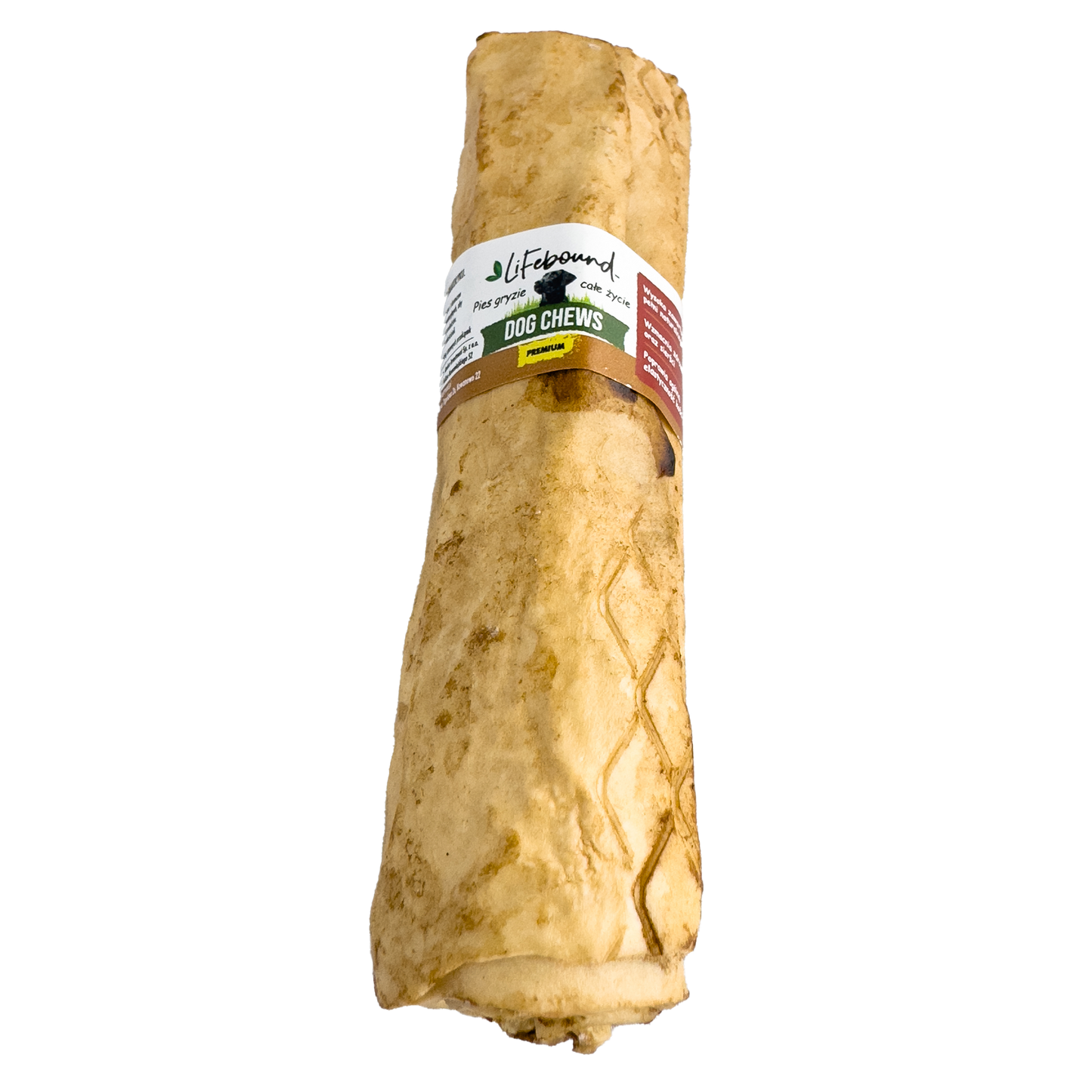 Lifebound - Huesos Masticables Naturales para Perros de Cuero de Ternera con Sabor a Mantequilla de Maní - 10 uds - XXL