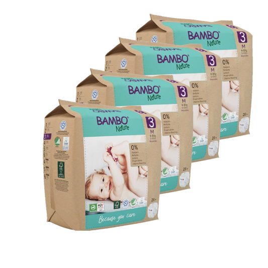 Pack ahorro Bambo Nature pañales T3(4-8kg)112 uds