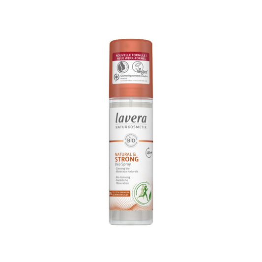 Desodorante spray 48h+ strong y natural, Lavera 75 ml