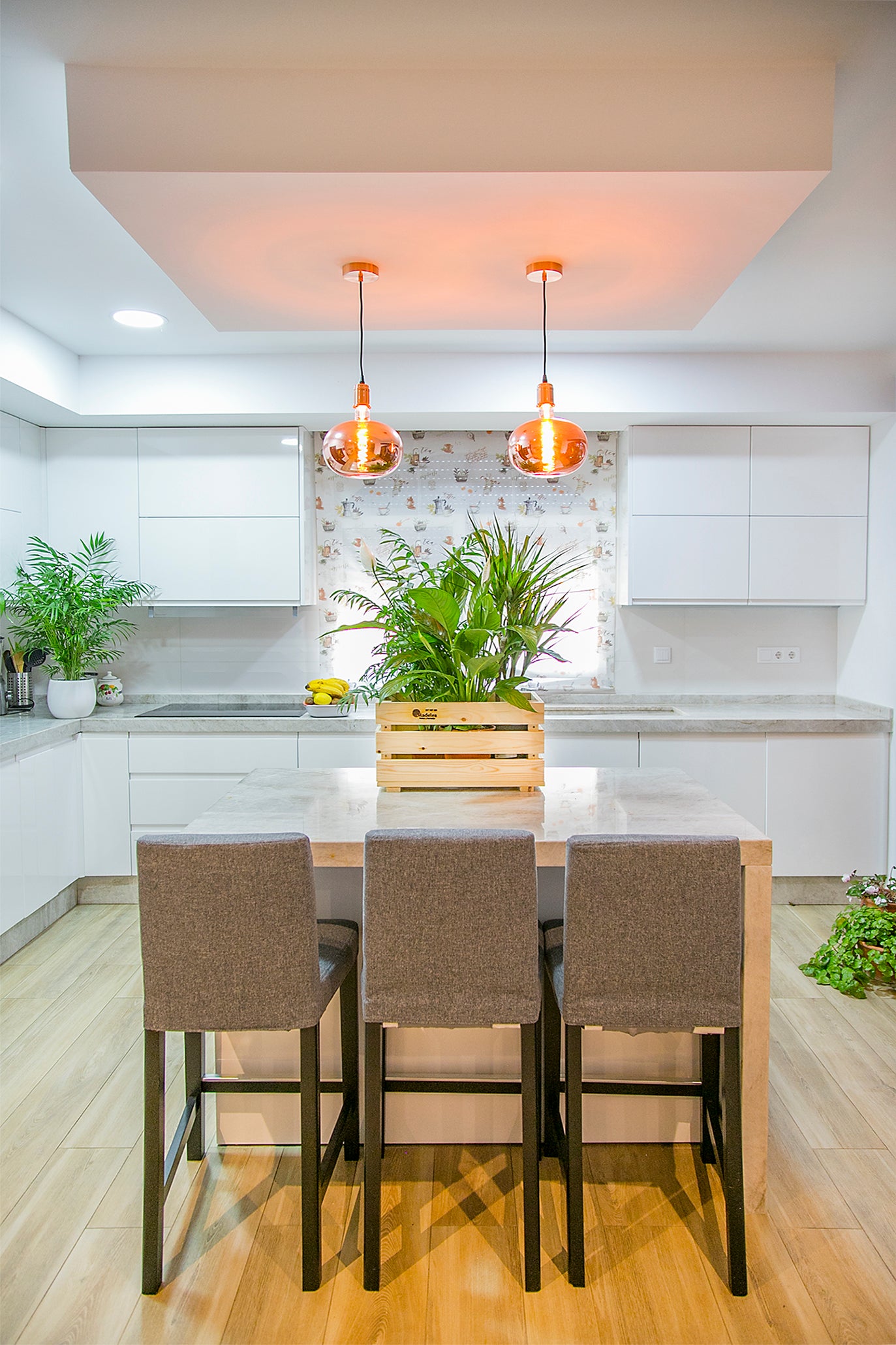 Caja De Fruta Decorativa De Madera Natural De 49 X 30 X 26 Cm