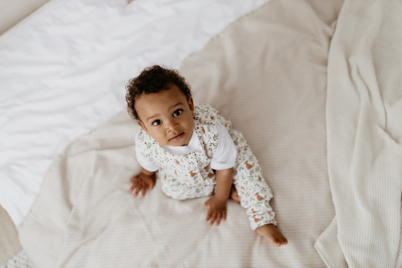 Saco De Dormir Con Pies Reversible T-m Jersey Algodón Ivory Forest