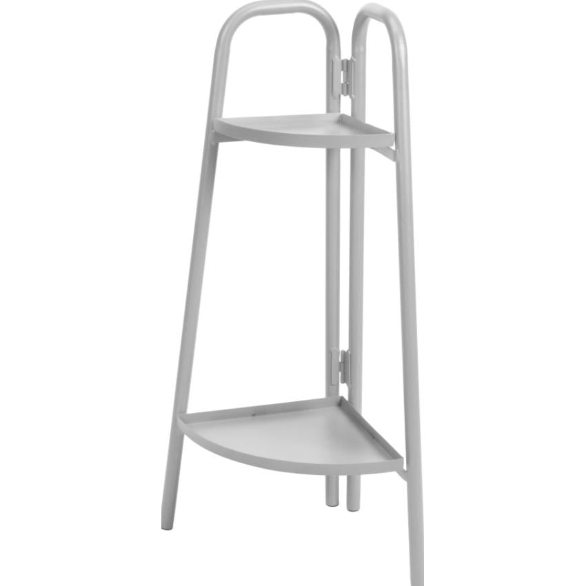 Estanteria Rinconera Acero Plantas Gris Mate Claro