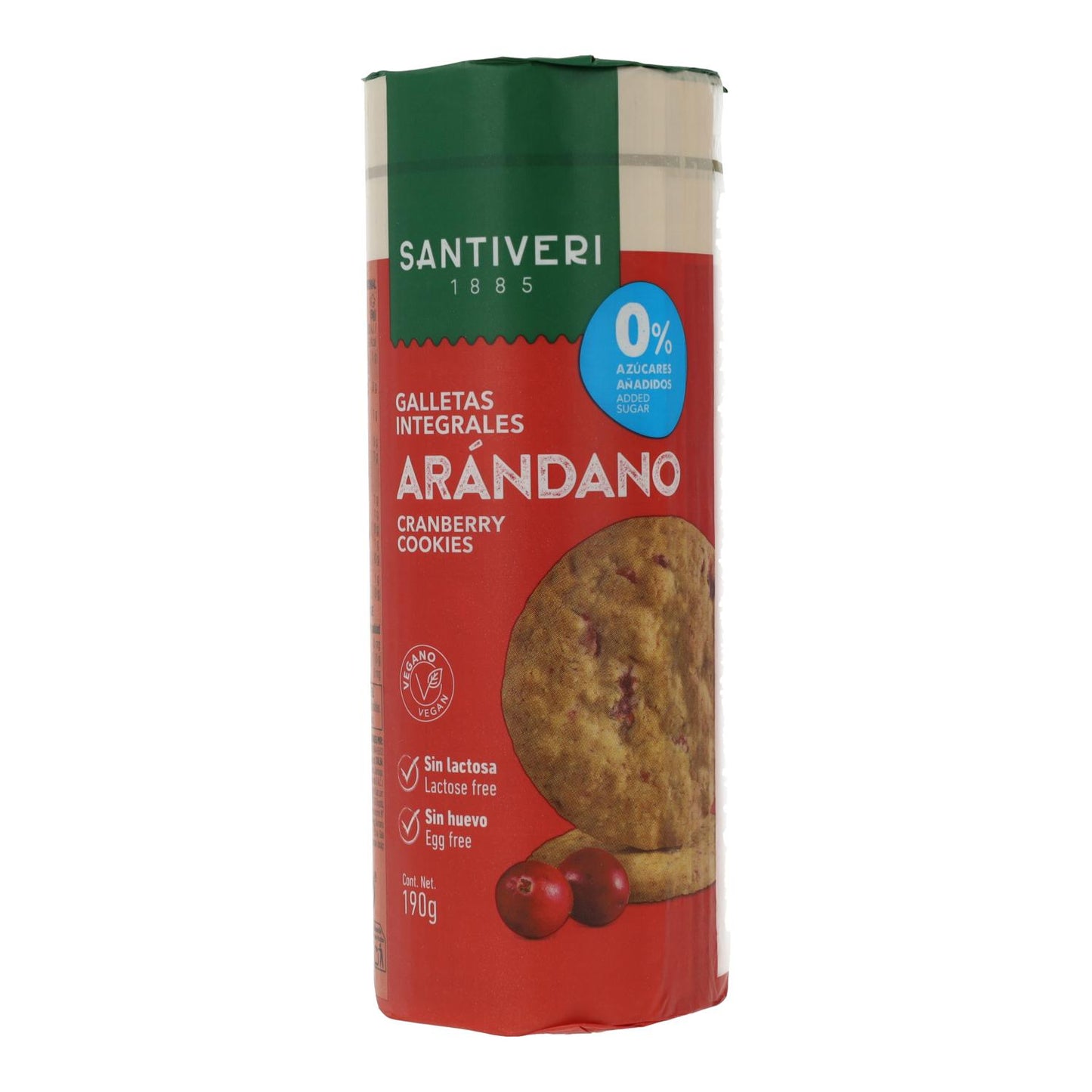 Galletas Integrales Arándanos 0% azúcares Santiveri 190 g