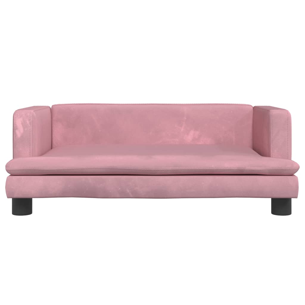 Cama Para Perros De Terciopelo Rosa 80x45x30 Cm / Vetonek_5