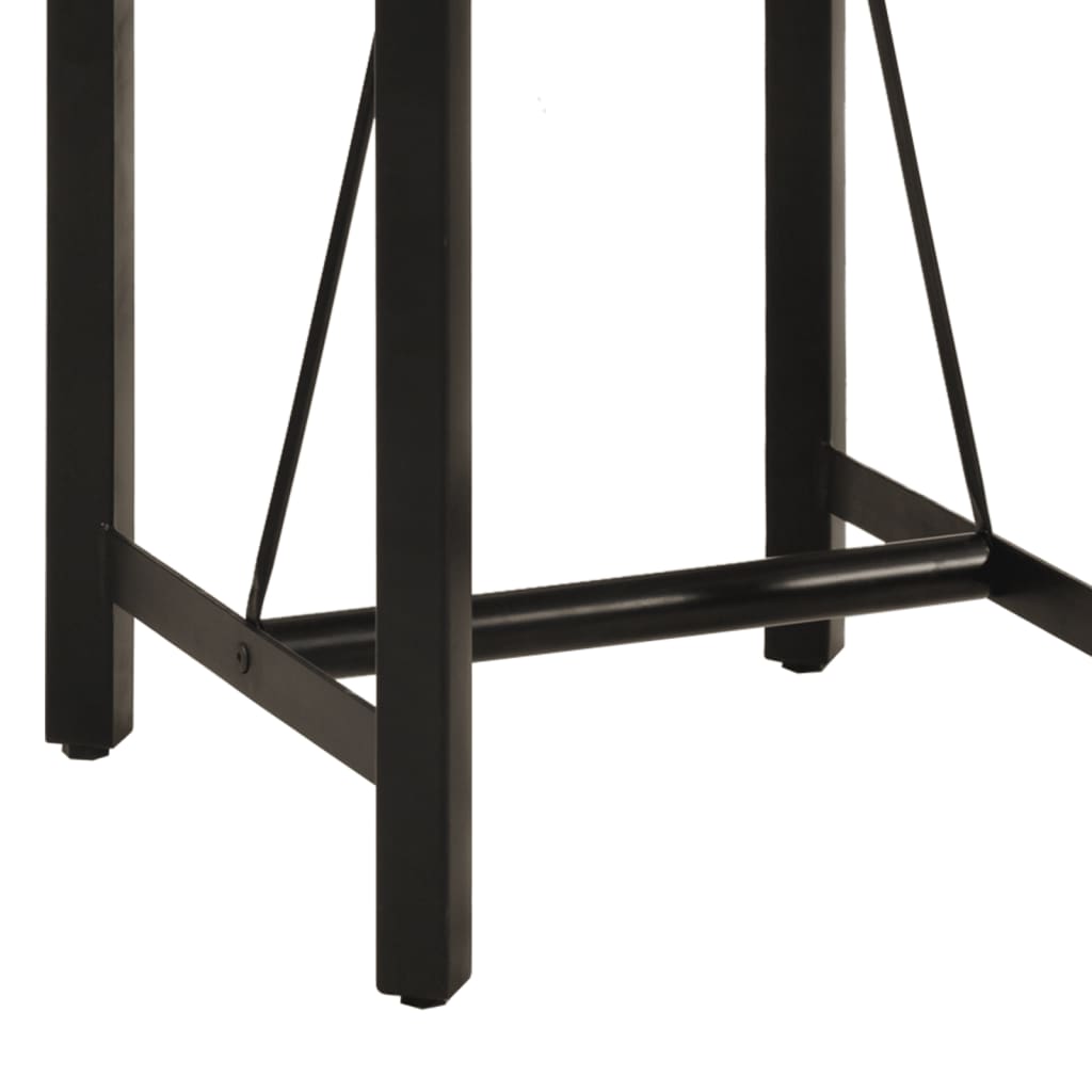 Mesa Alta De Hierro Y Madera Maciza De Mango 55x55x107 Cm_4