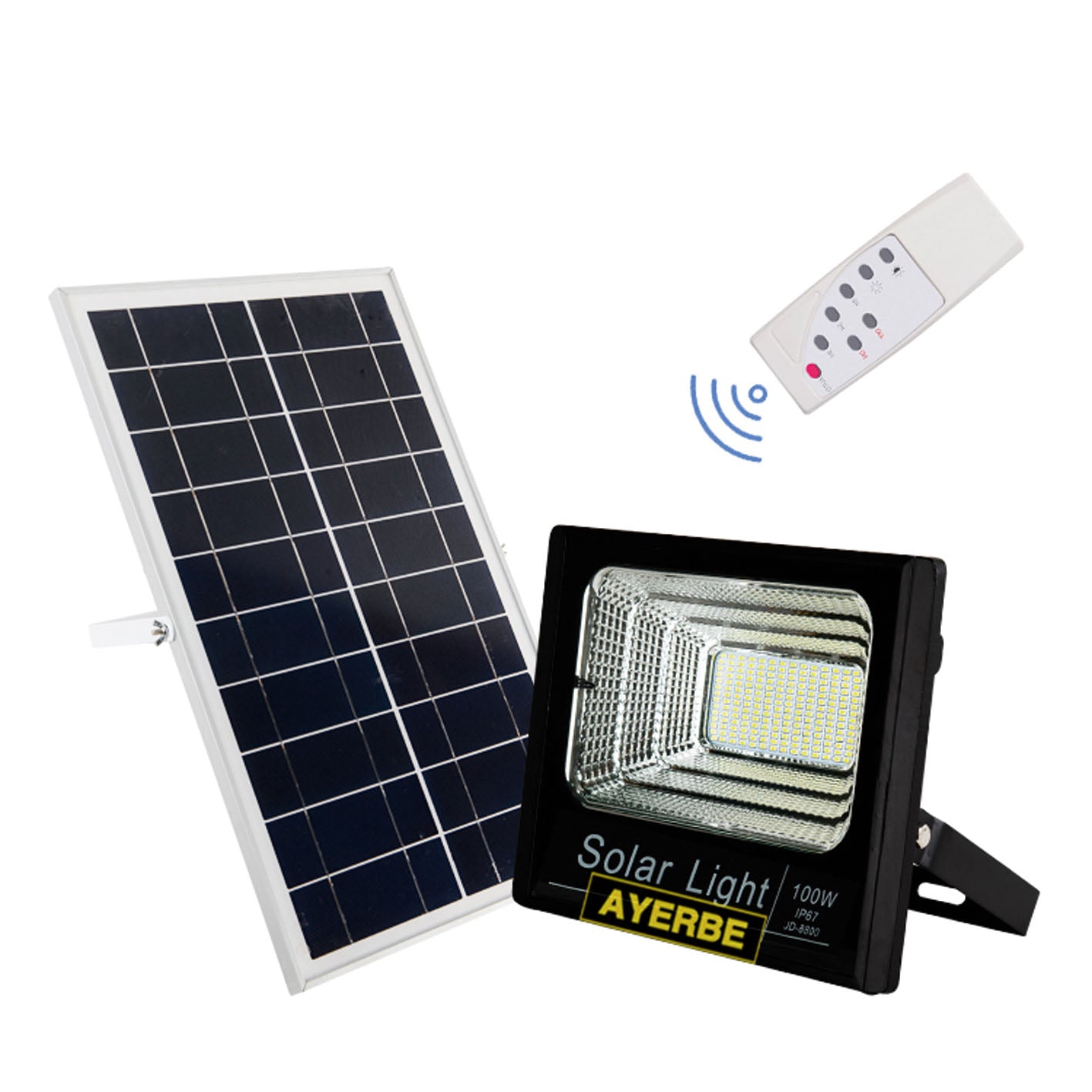 Ayerbe - 620645 - Foco Solar 100 W Con Mando A Distancia_0