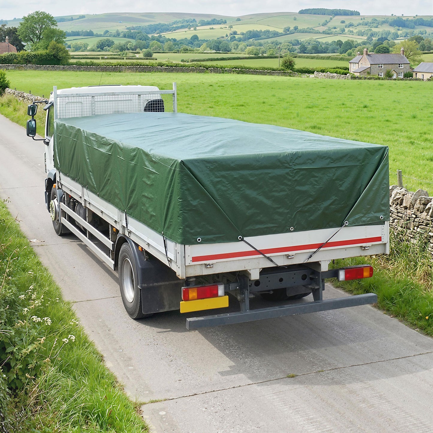 Outsunny Lona Impermeable Exterior 6x8 M Pe Resistente A Rasgaduras 90 G/m²_5