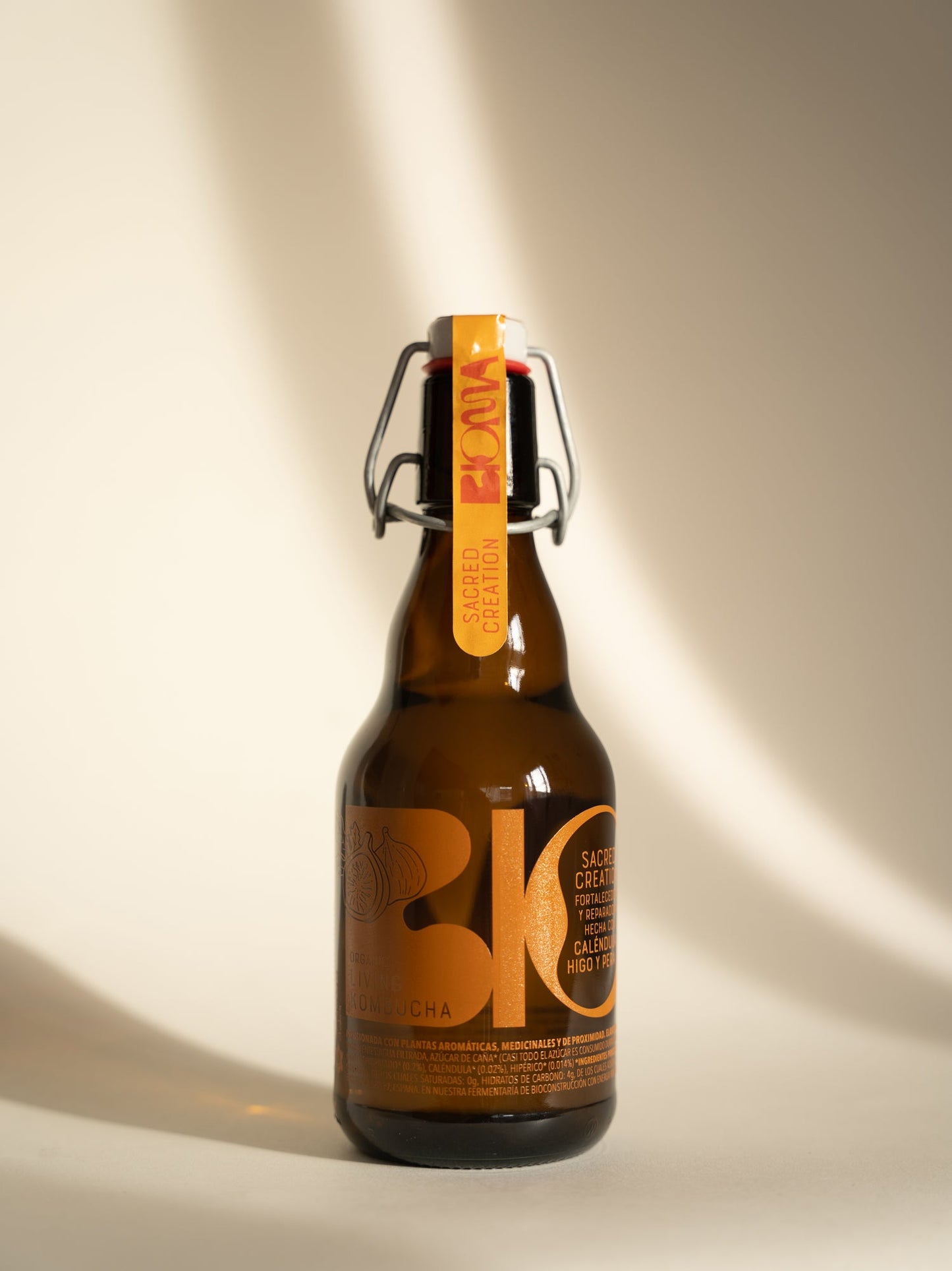 Kombucha Sacred Creation: Higo, Pera Y Caléndula Pack 6 Botellas 330 Ml_1