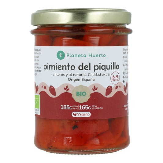 Pimiento piquillo entero ECO Planeta Huerto 185g