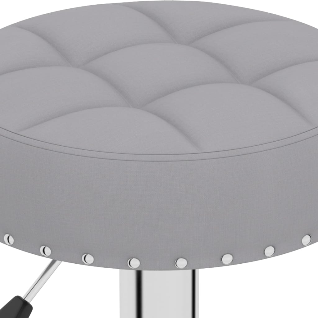 Taburetes De Cocina 2 Unidades Tela Gris_5