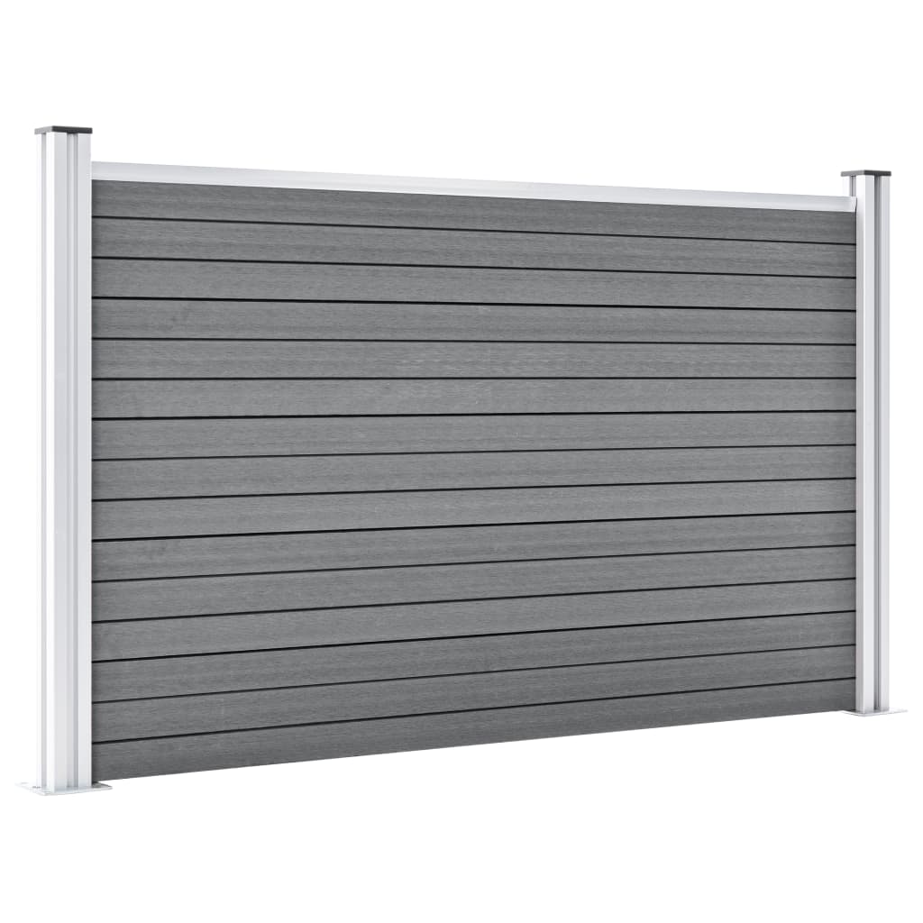 Valla De Jardín De Wpc Gris 872x106 Cm / Vetonek_5