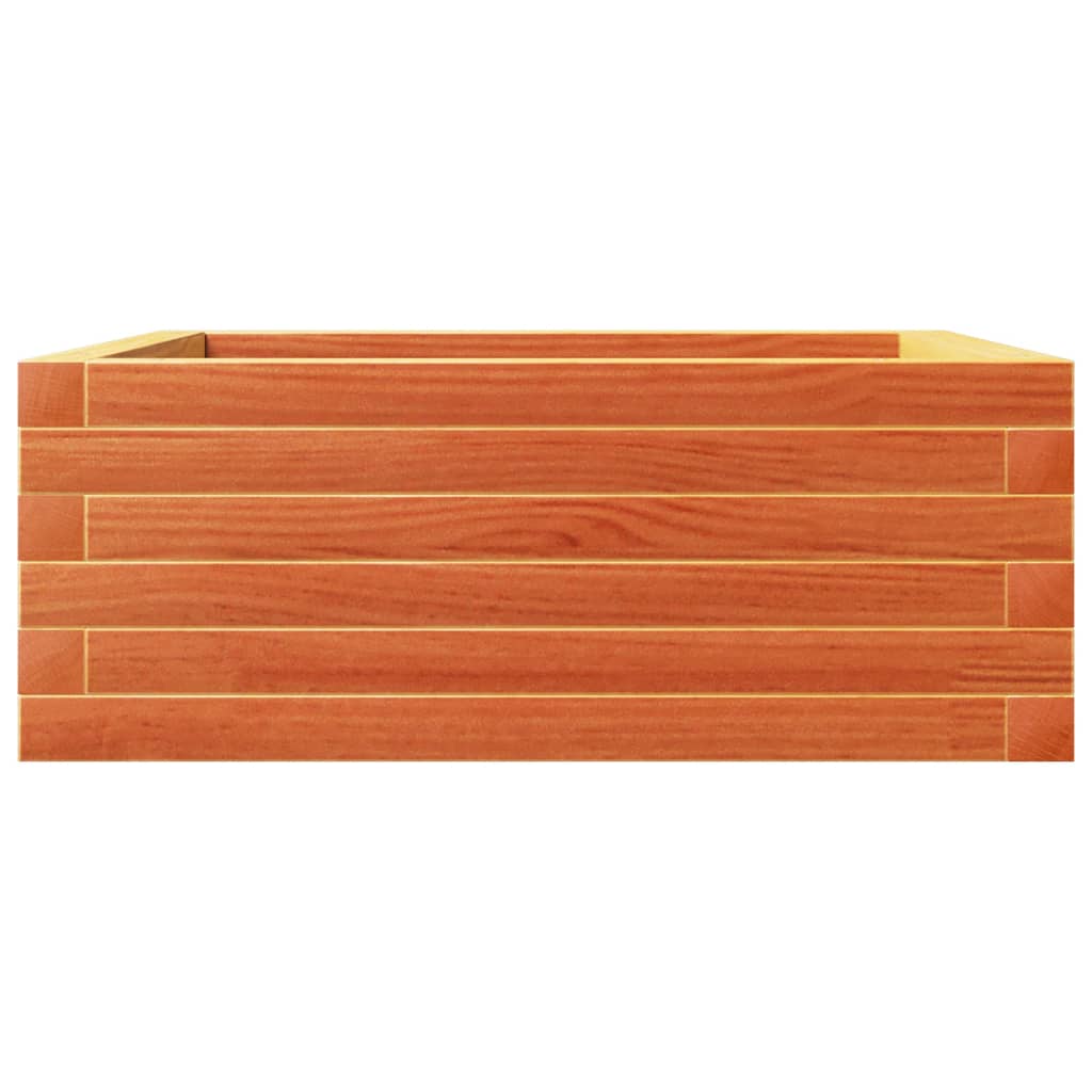 Jardinera De Madera Maciza Pino Marrón Cera 60x60x23 Cm_5
