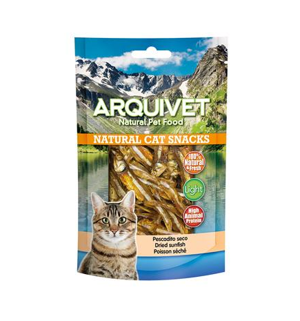 Pescadito seco Arquivet 50 g Snack natural para gatos