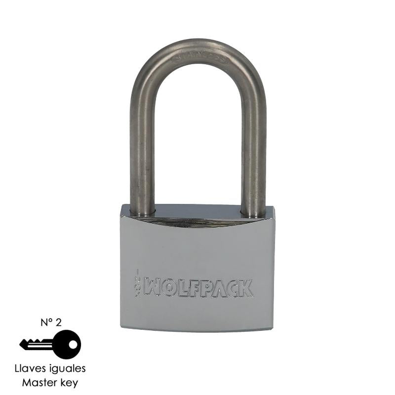 Candado Inoxidable Arco Largo 50mm._3