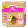 Pouch Manzana, Fresa y Arándanos, 4x90 g. Babybio