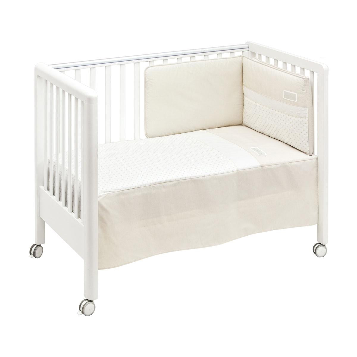 Juego de colcha + protector para cuna Star 60x120 cm. Beige