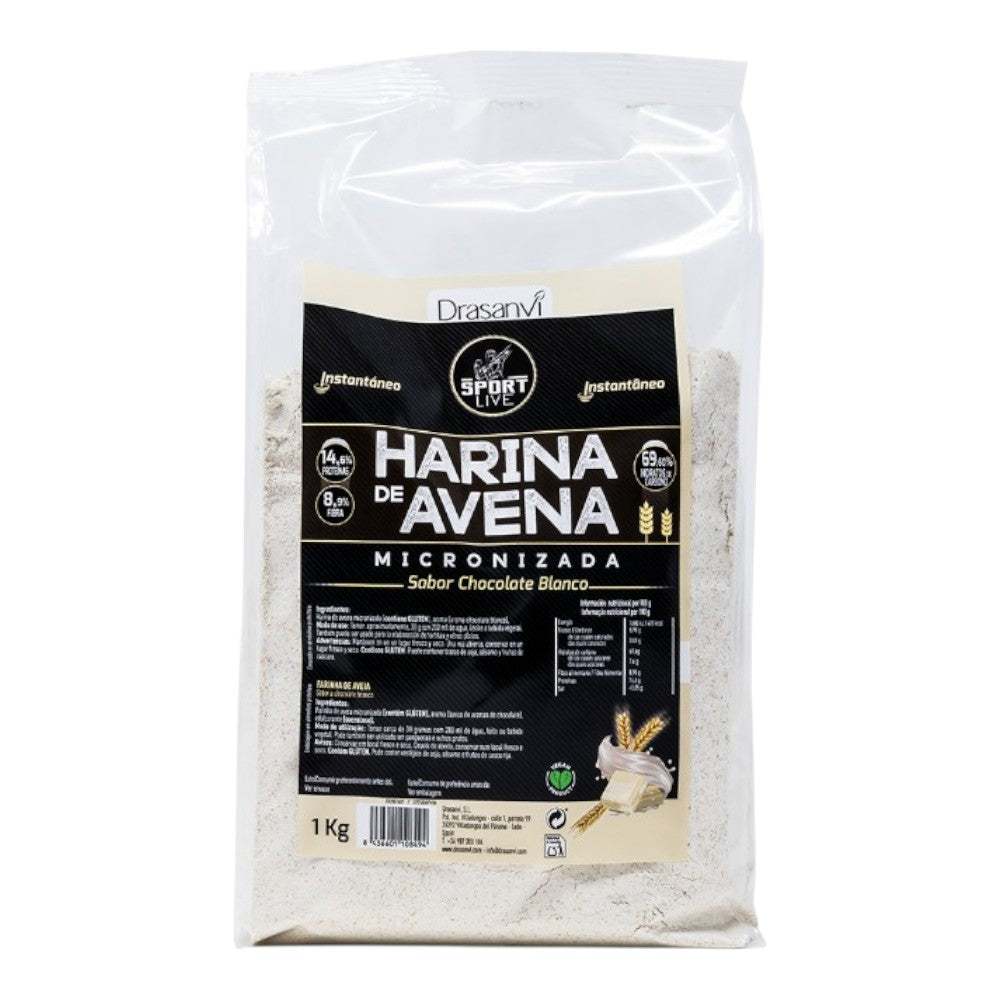 Sport Live Harina De Avena 1 Kg Chocolate Blanco